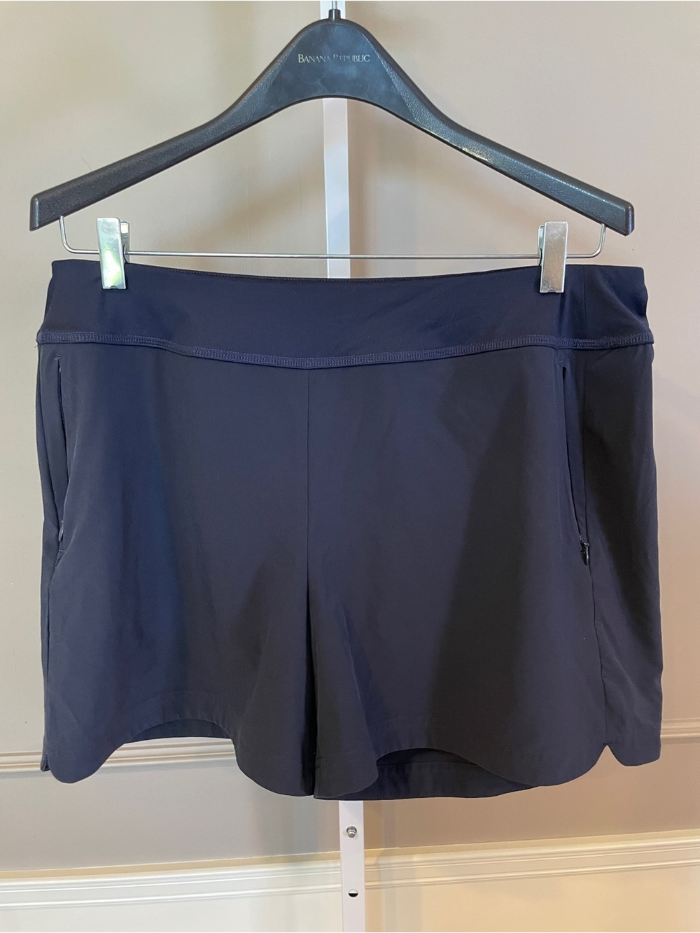 J. Jill Fit Shorts Large Navy Casual Lightweight Hiking Running Pockets